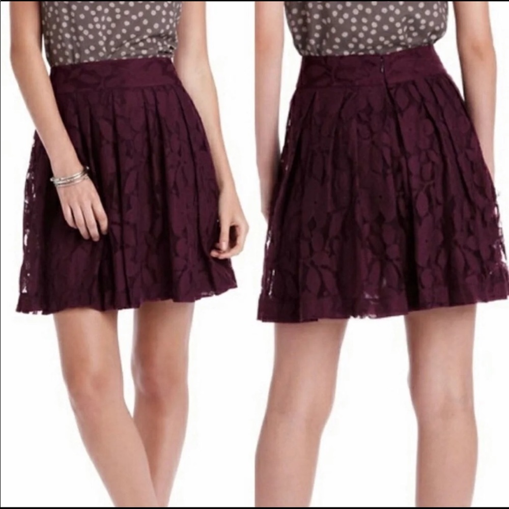 LOFT Purple lace skirt